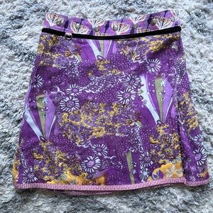 70’s groovy print reversible flower power skirt